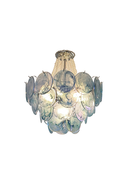 Vistosi Style Glass Pearl Disc Chandelier - view 11 | everlamps