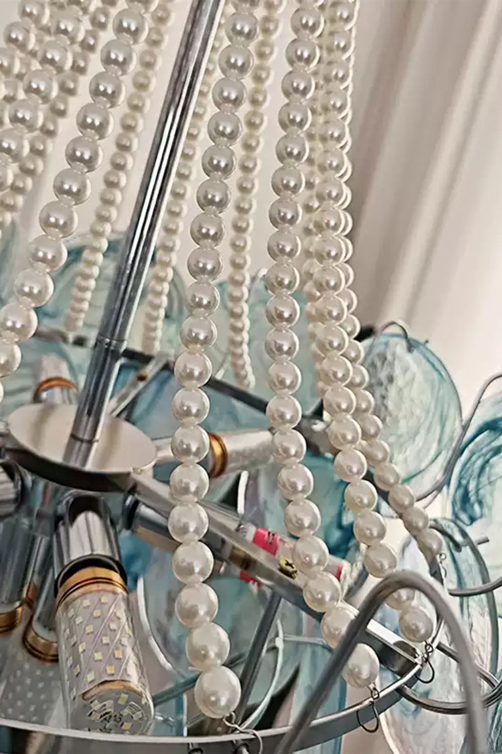 Vistosi Style Glass Pearl Disc Chandelier - view 7 | everlamps