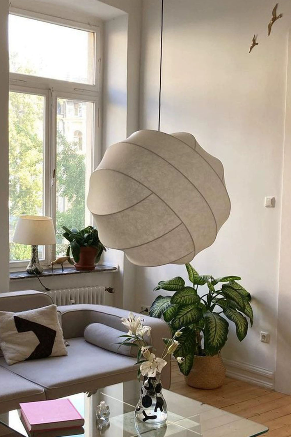 Wabi-Sabi Cocoon Shadow Pendant Light - view 4 | everlamps