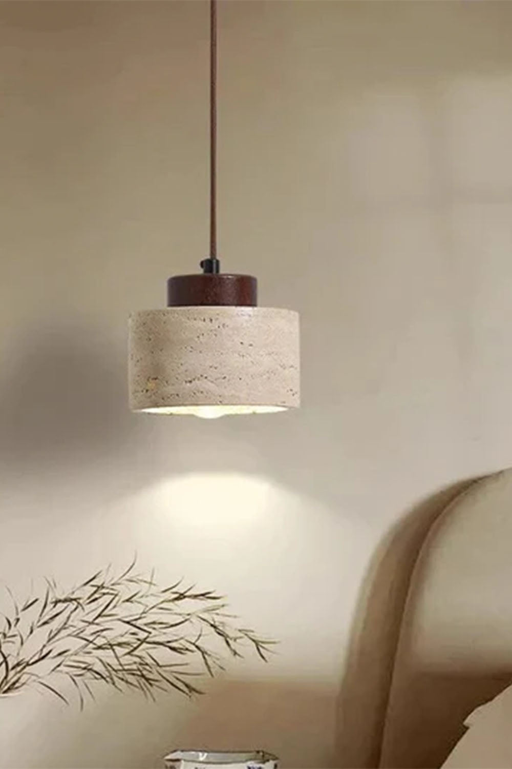 Wabi-sabi Cylindrical Pendant Light - view 4 | everlamps
