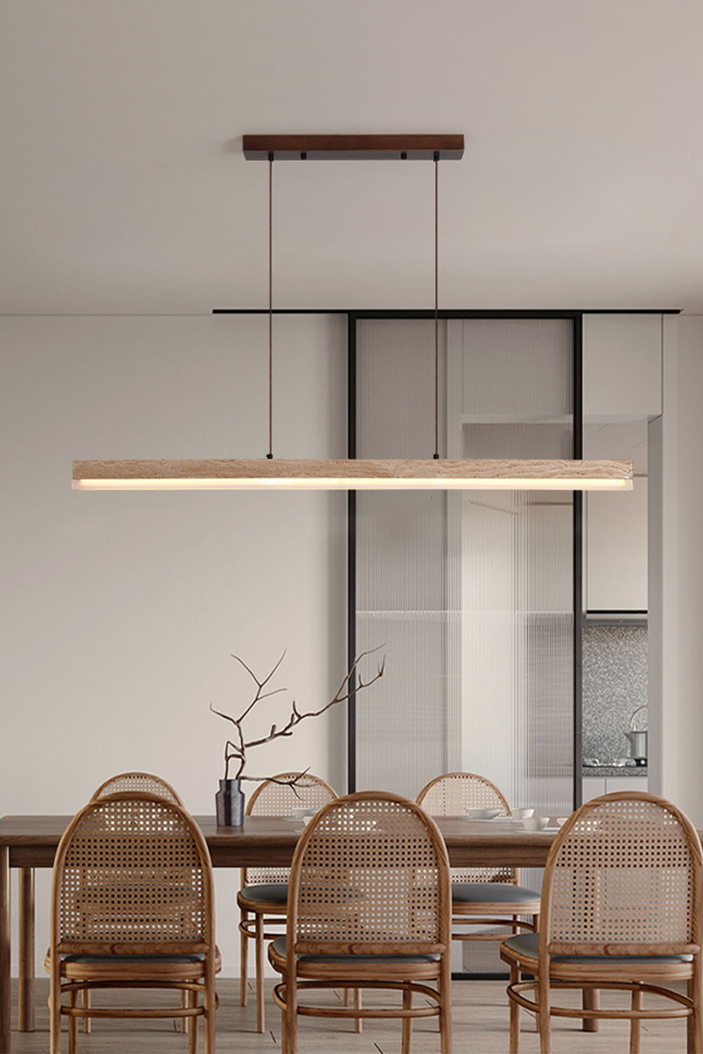 Wabi-sabi Minimalist Long Chandelier - view 5 | everlamps