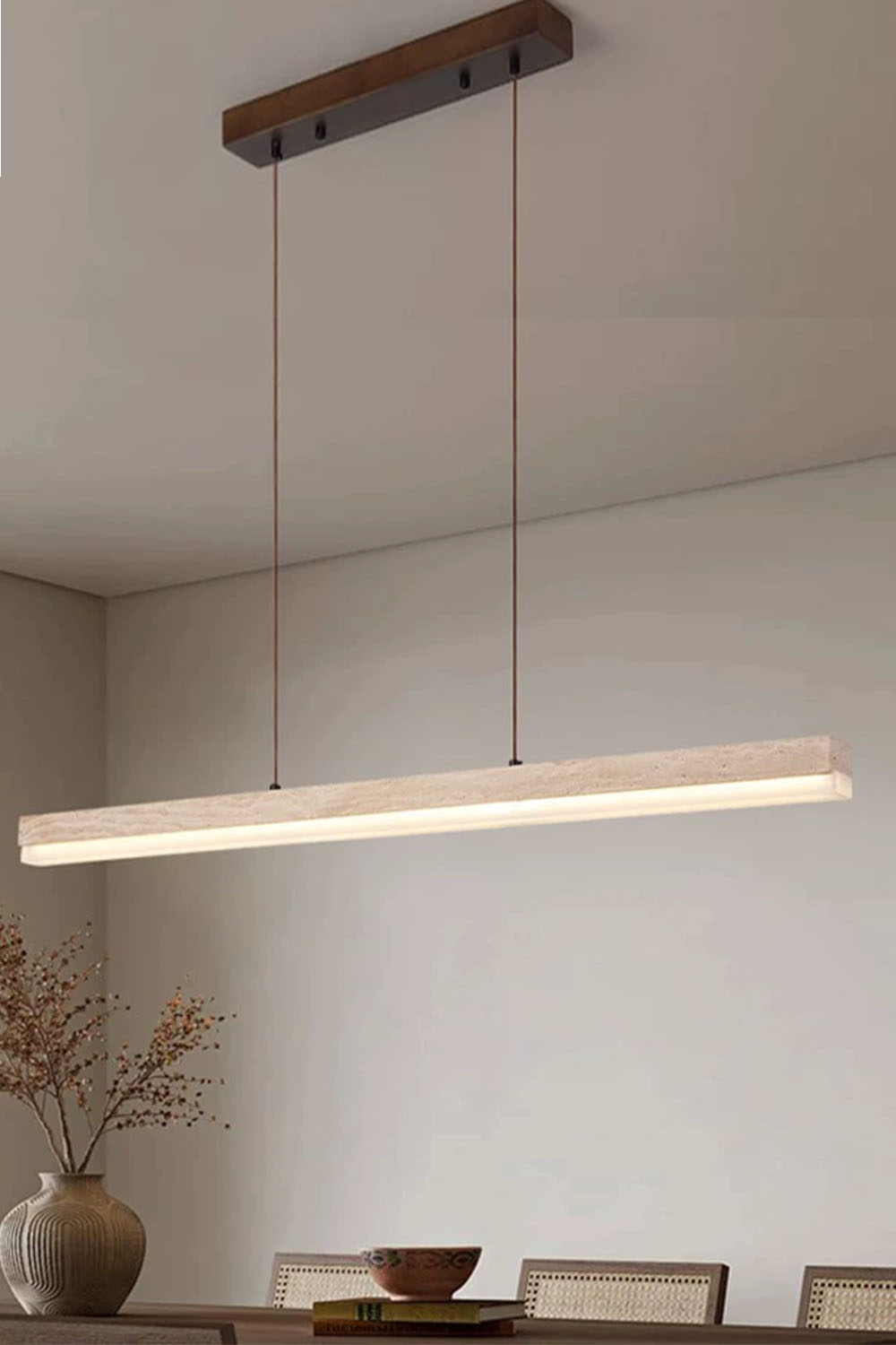 Wabi-sabi Minimalist Long Chandelier - view 6 | everlamps