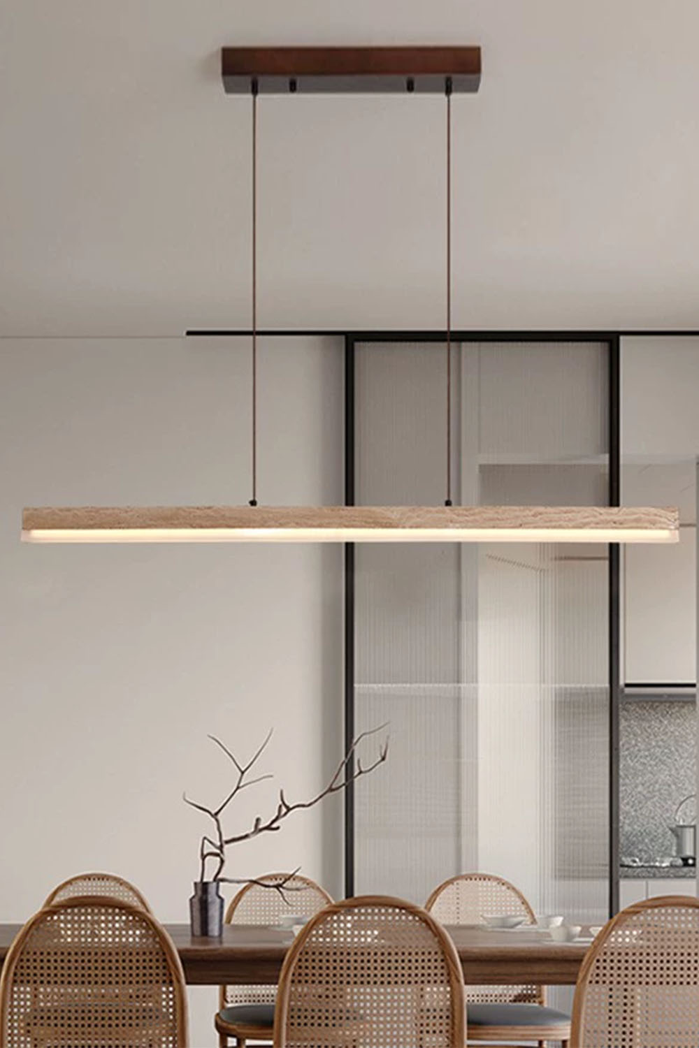 Wabi-sabi Minimalist Long Chandelier - view 7 | everlamps