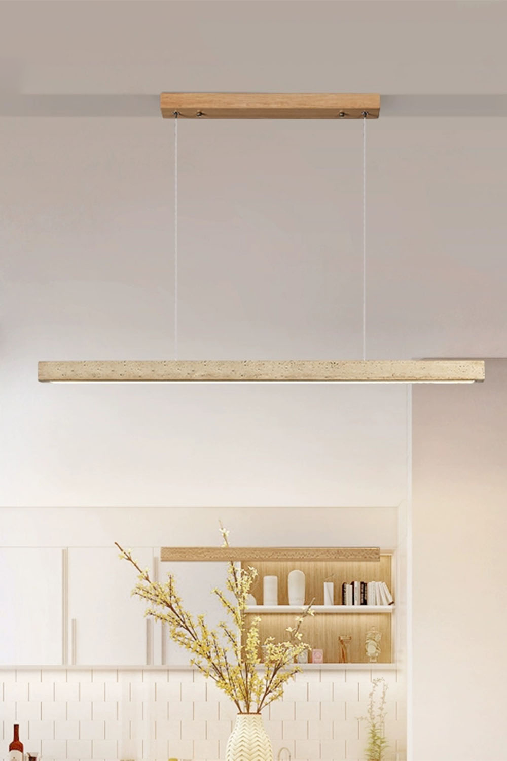Wabi-sabi Minimalist Long Chandelier - view 3 | everlamps
