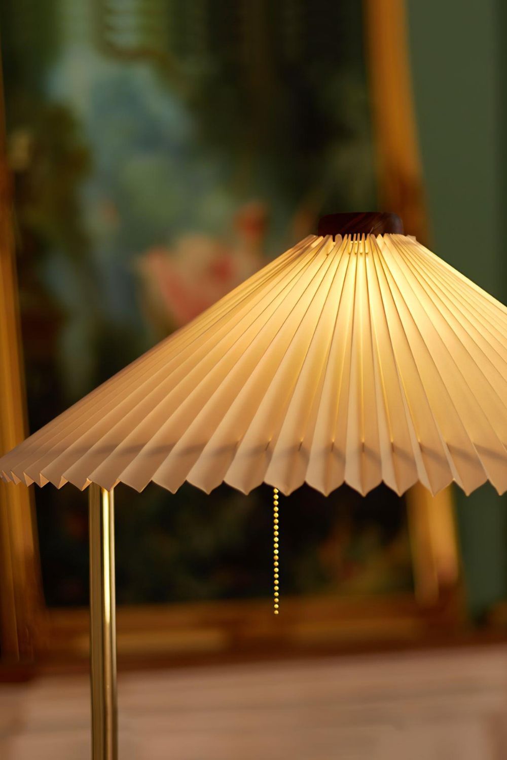Walnut Brass Floor Lamp - everlamps