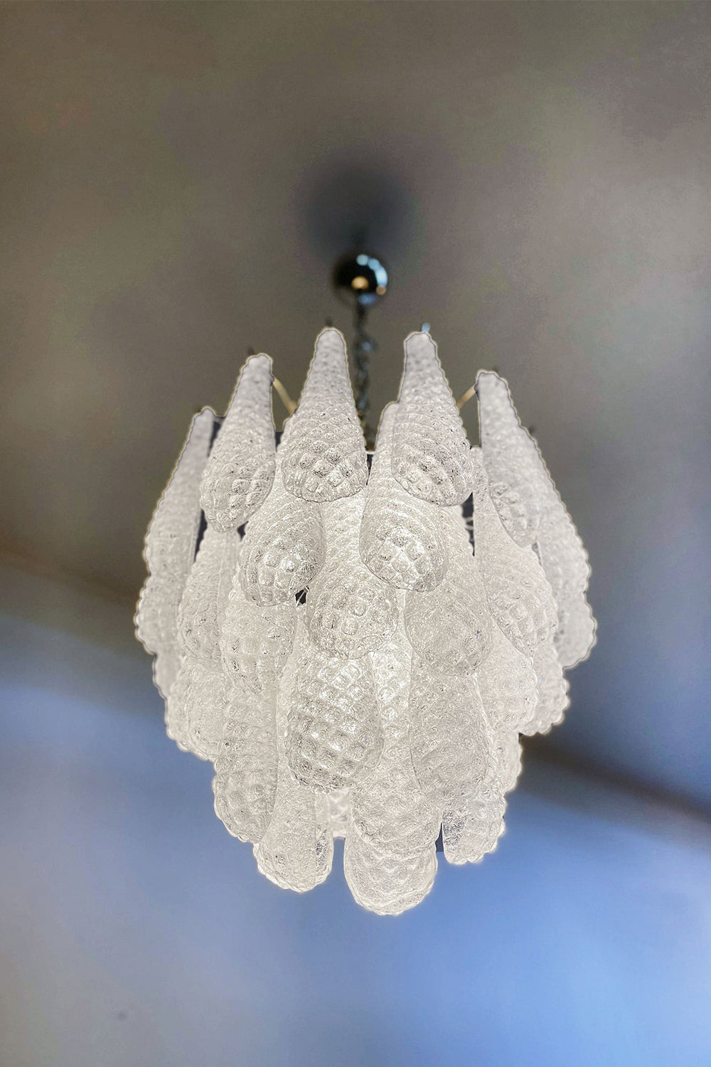 Water Drop Petal Art Glass Chandelier - view 10 | everlamps