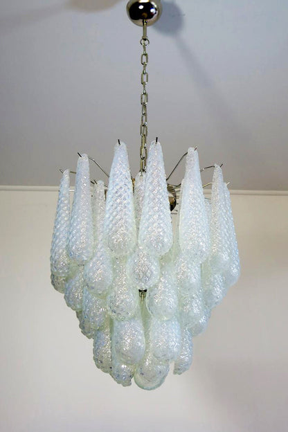 Water Drop Petal Art Glass Chandelier - view 24 | everlamps