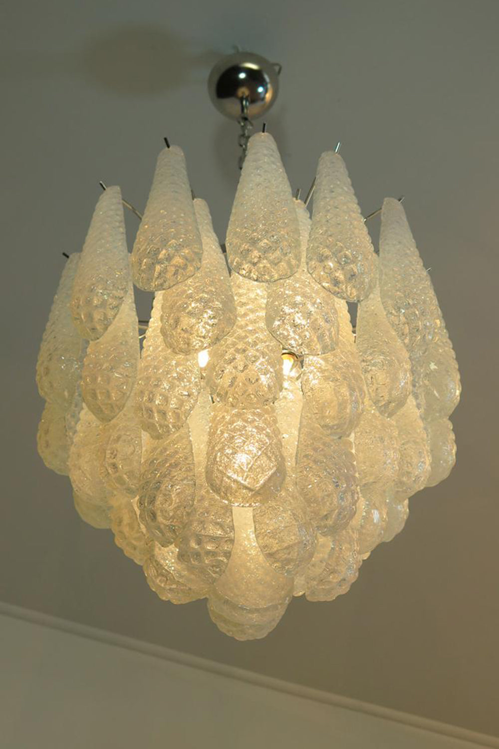 Water Drop Petal Art Glass Chandelier - view 25 | everlamps