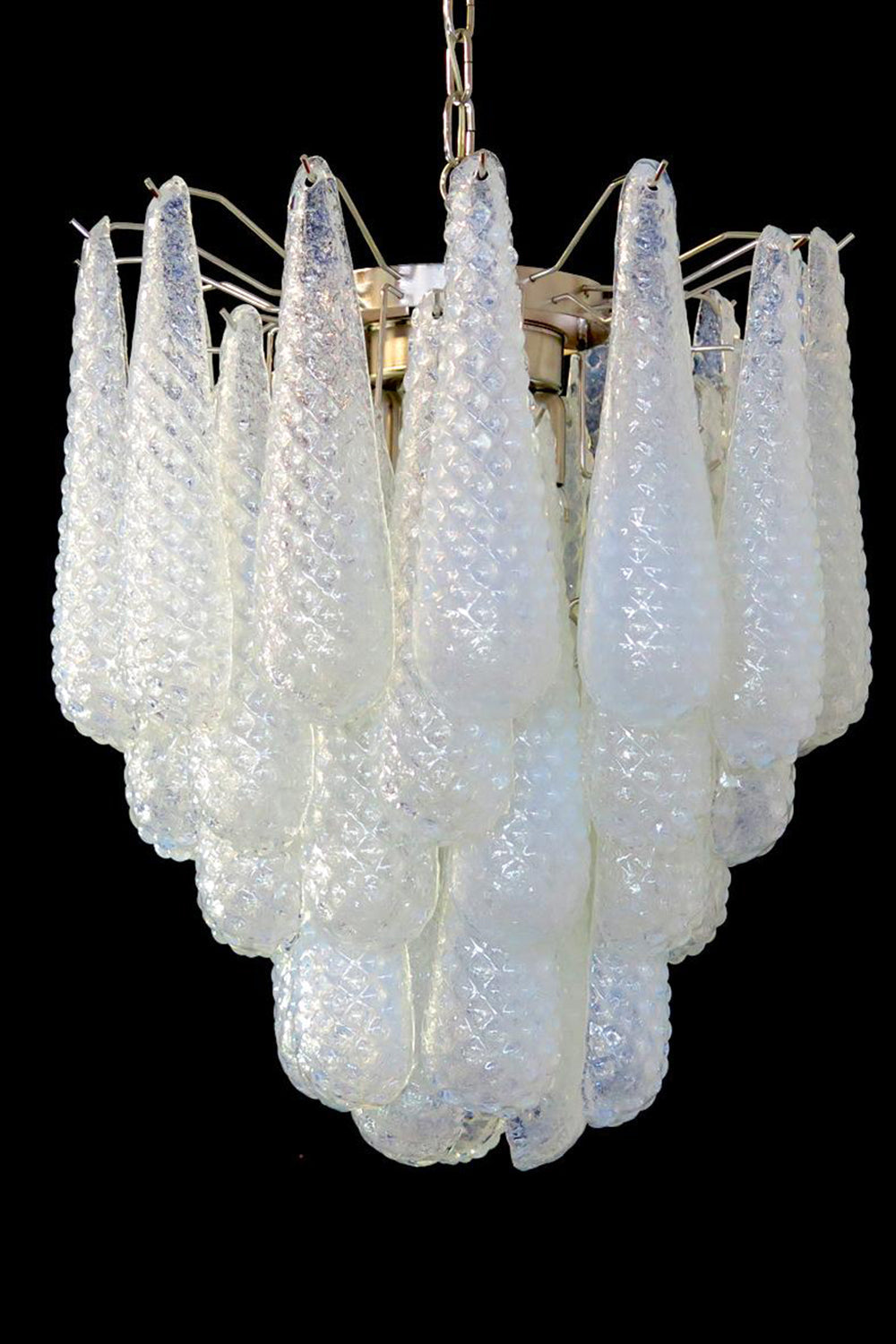 Water Drop Petal Art Glass Chandelier - view 26 | everlamps