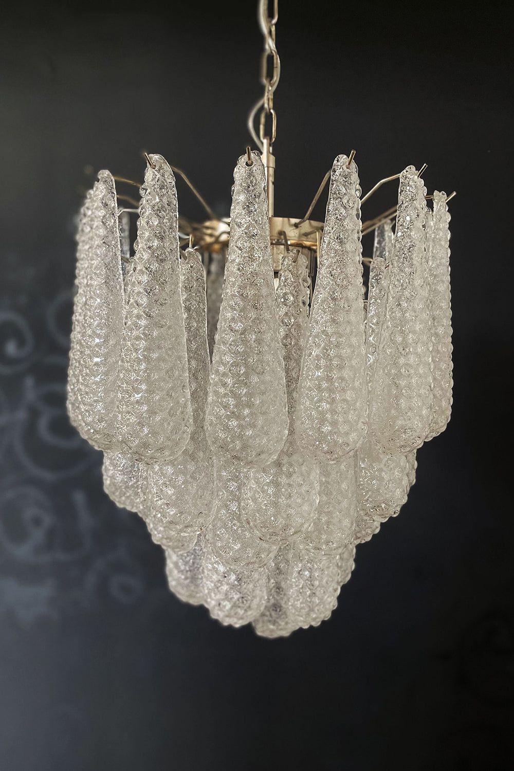Water Drop Petal Art Glass Chandelier - view 14 | everlamps