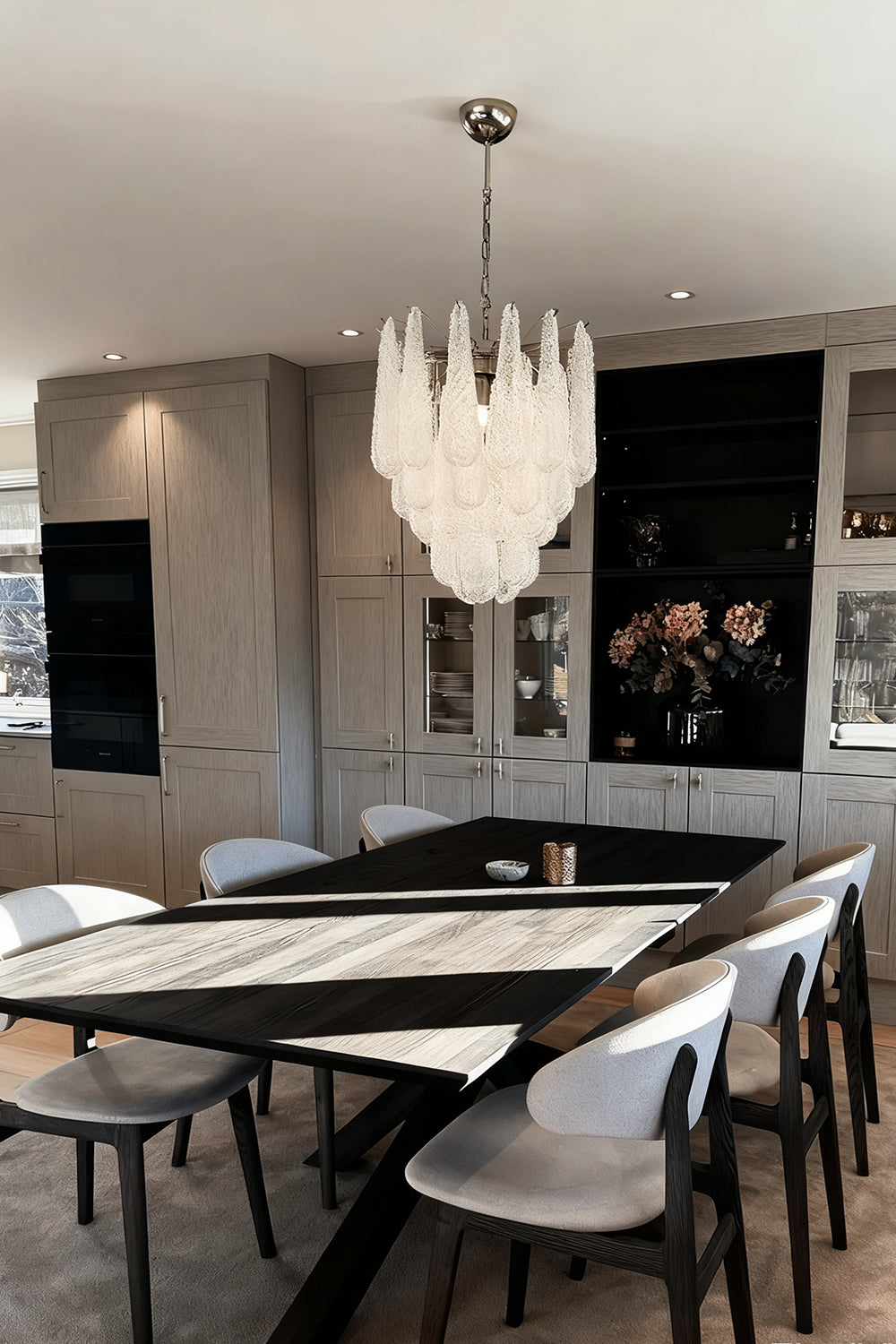 Water Drop Petal Art Glass Chandelier - view 7 | everlamps