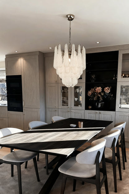 Water Drop Petal Art Glass Chandelier - view 7 | everlamps