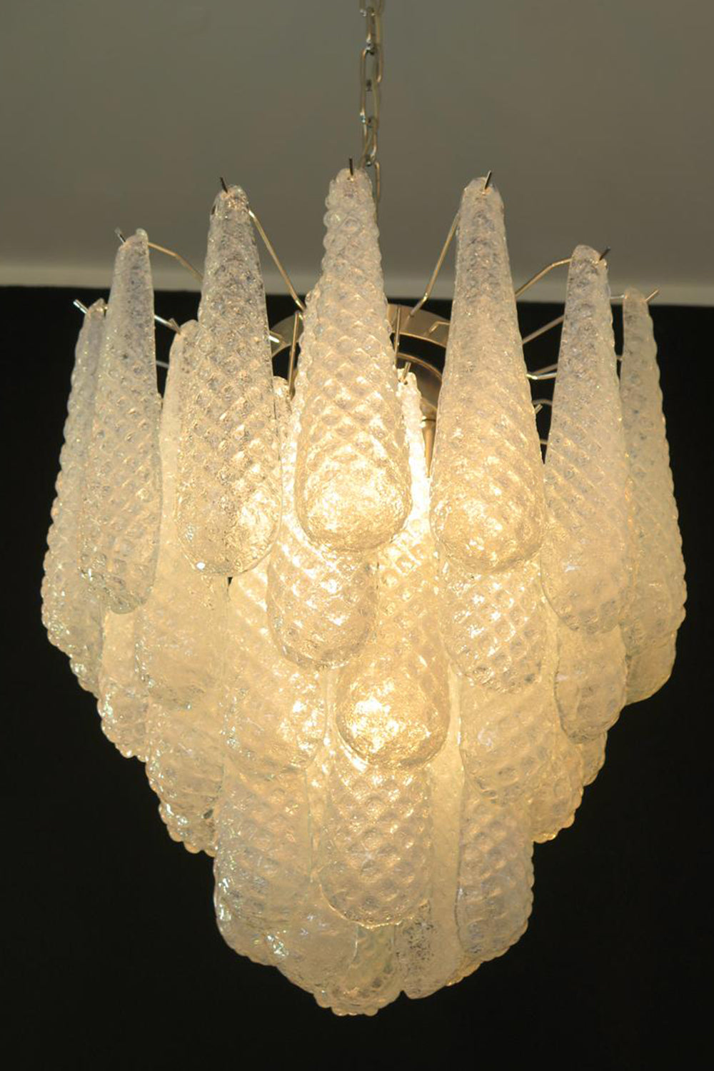 Water Drop Petal Art Glass Chandelier - view 18 | everlamps