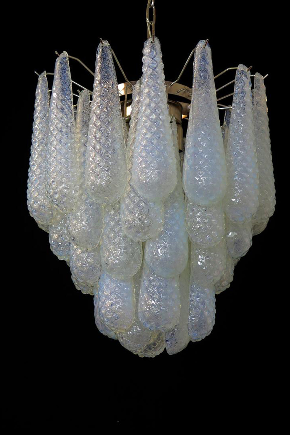Water Drop Petal Art Glass Chandelier - view 22 | everlamps