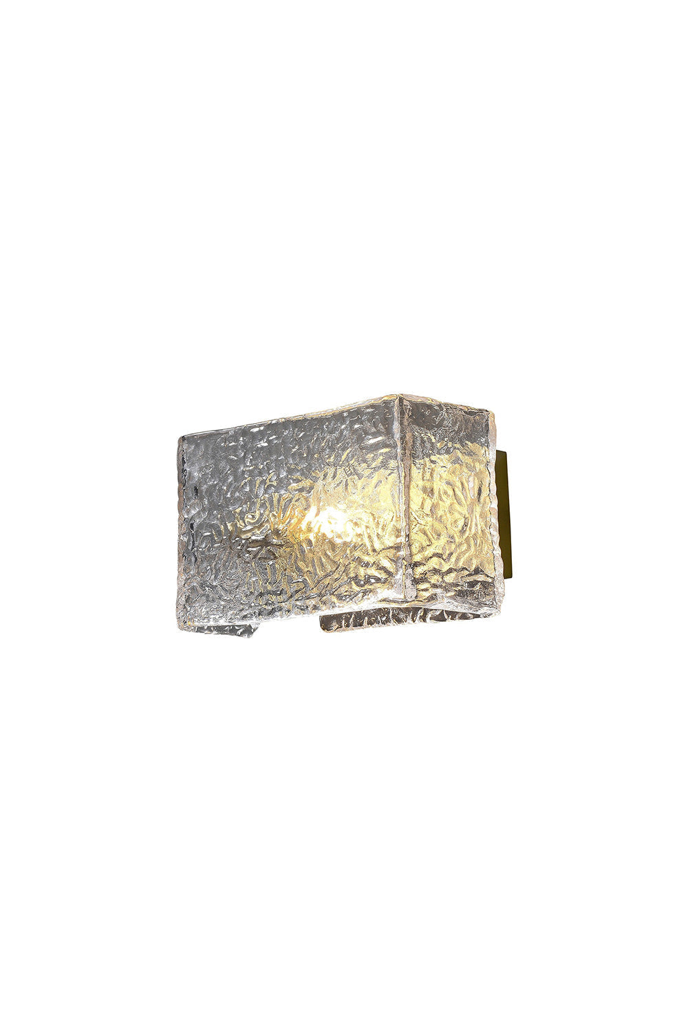 Water Pattern Glass Square Wall Sconce Lamp - everlamps