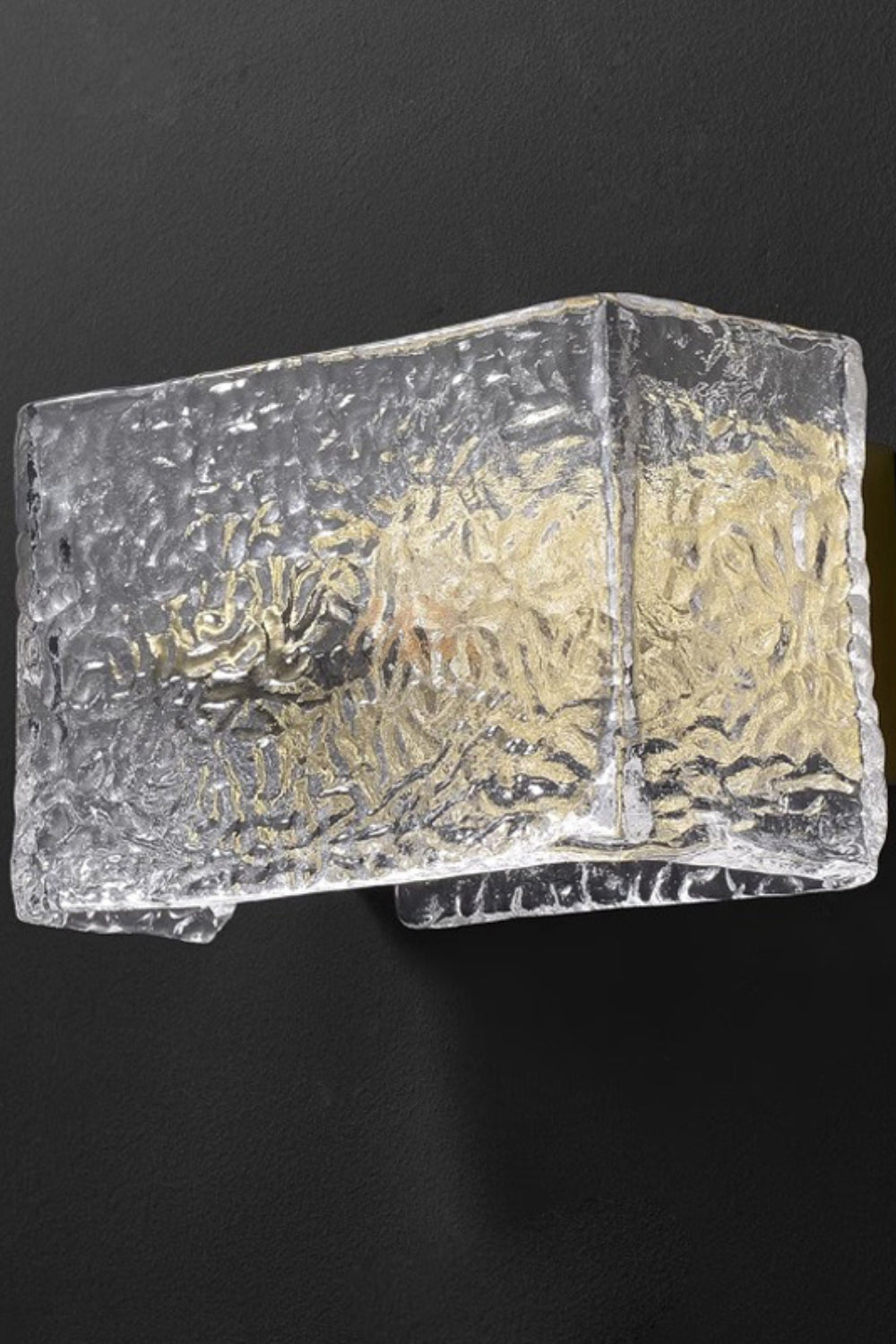 Water Pattern Glass Square Wall Sconce Lamp - everlamps