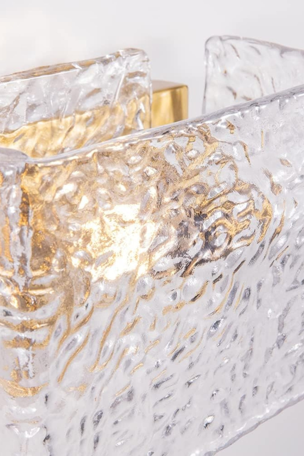 Water Pattern Glass Square Wall Sconce Lamp - everlamps
