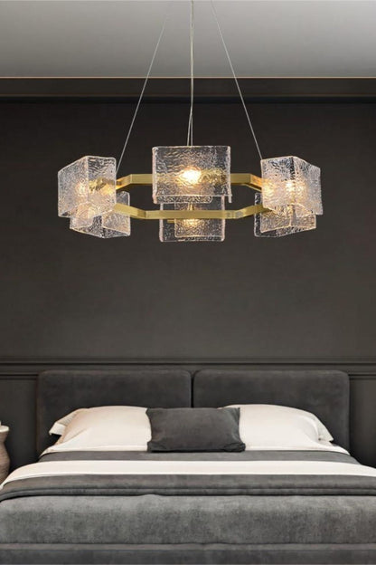 Water ripple glass chandelier - everlamps