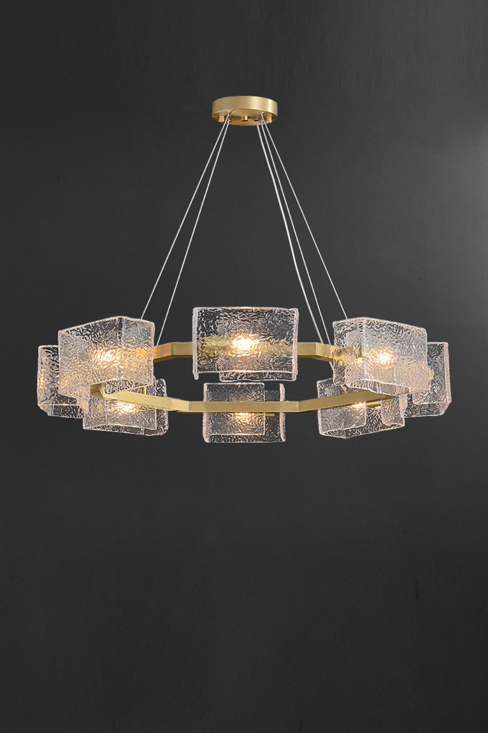 Water ripple glass chandelier - everlamps