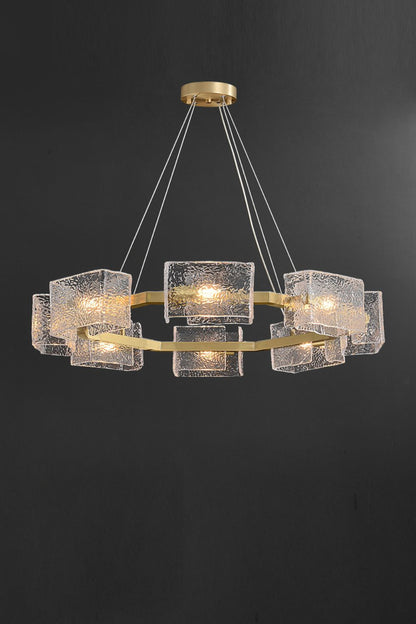 Water ripple glass chandelier - everlamps