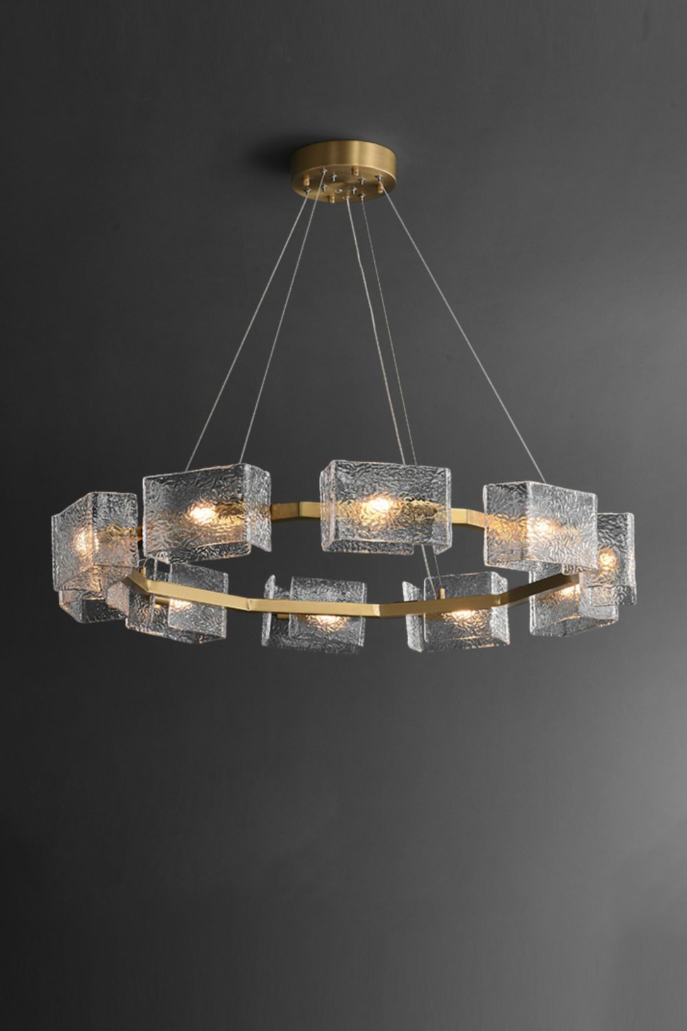 Water ripple glass chandelier - everlamps