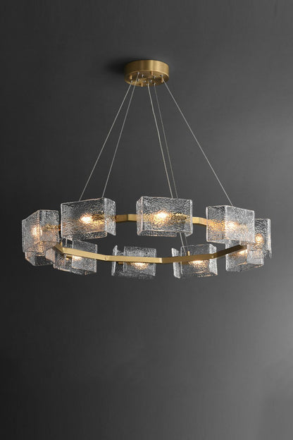 Water ripple glass chandelier - everlamps
