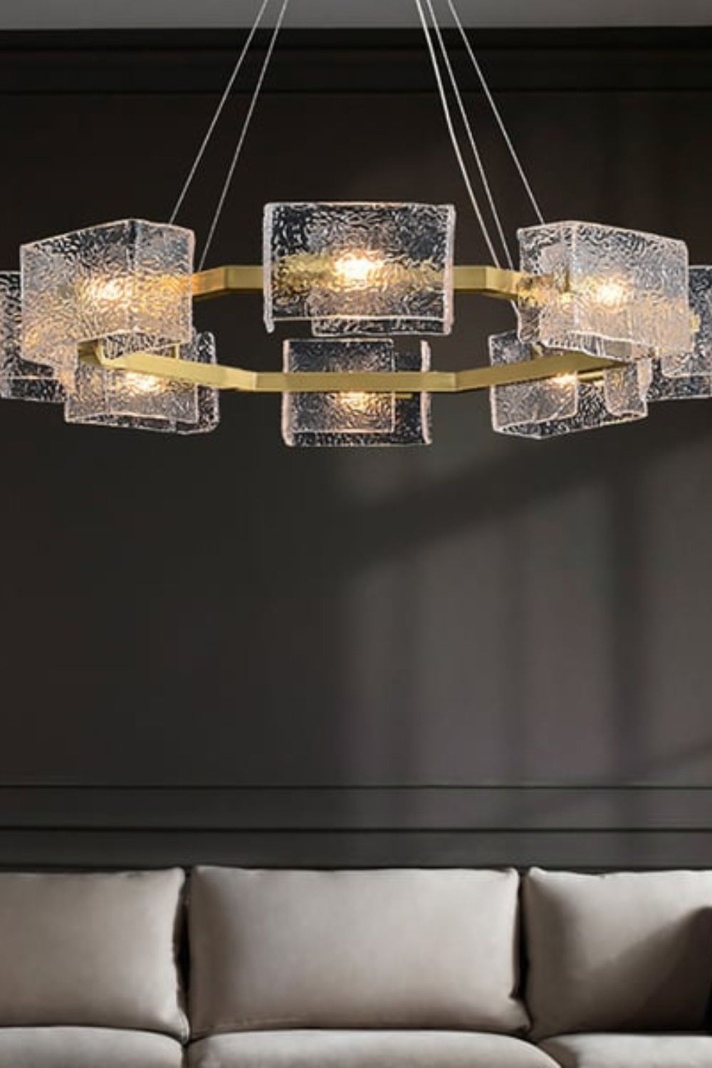 Water ripple glass chandelier - everlamps