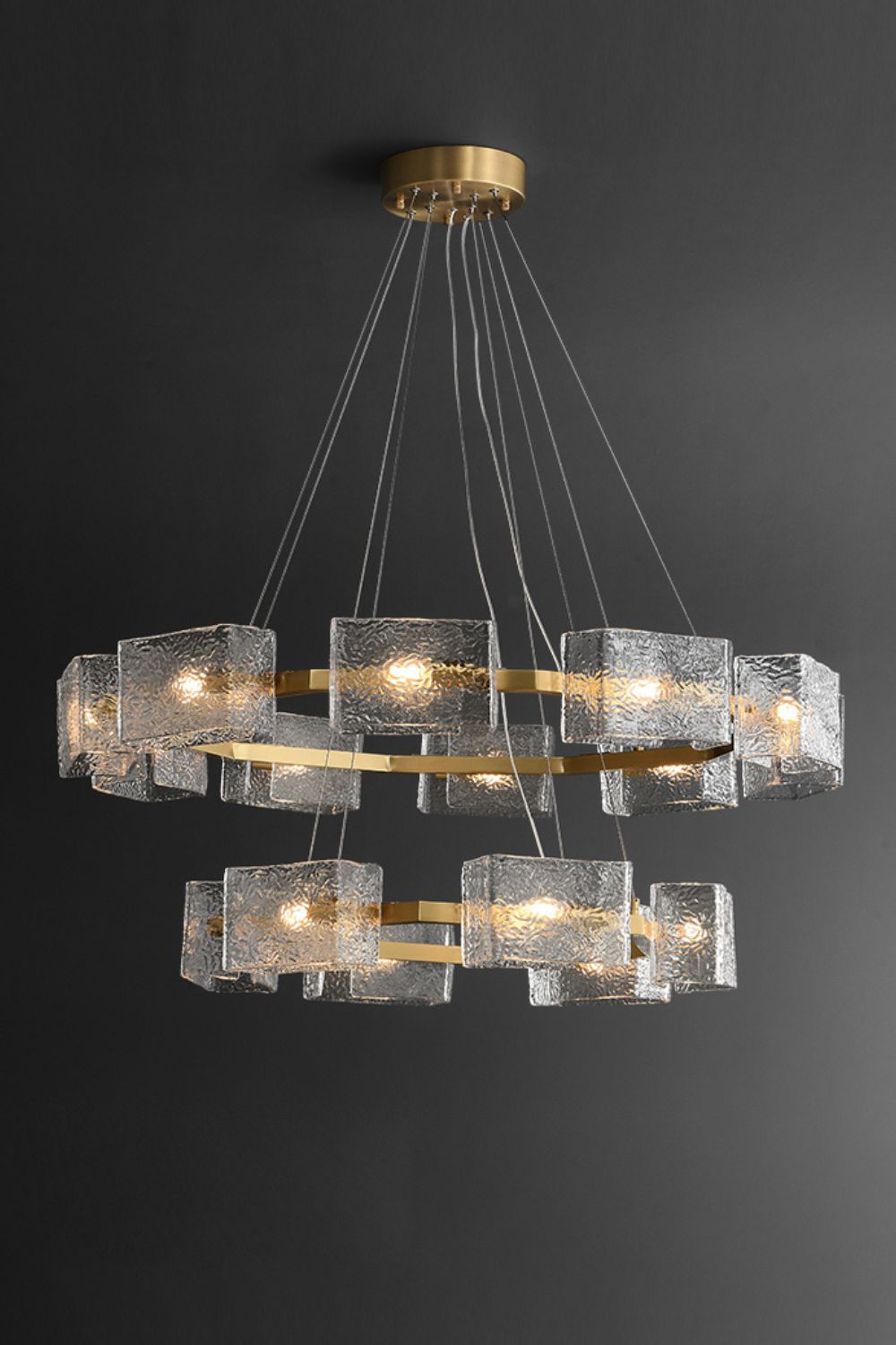 Water ripple glass chandelier - everlamps