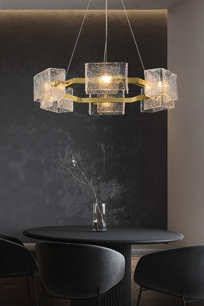 Water ripple glass chandelier - everlamps