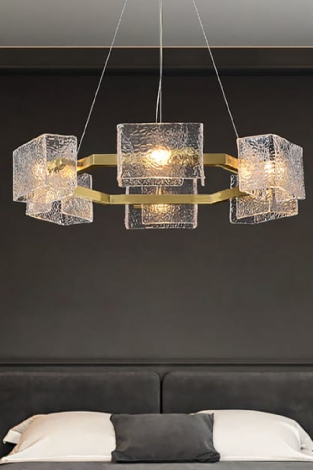 Water ripple glass chandelier - everlamps