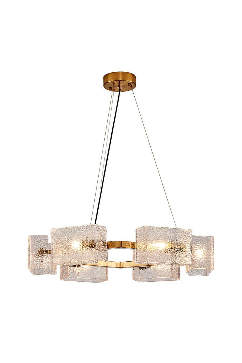 Water ripple glass chandelier - everlamps