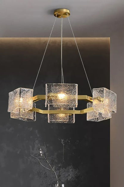 Water ripple glass chandelier - everlamps