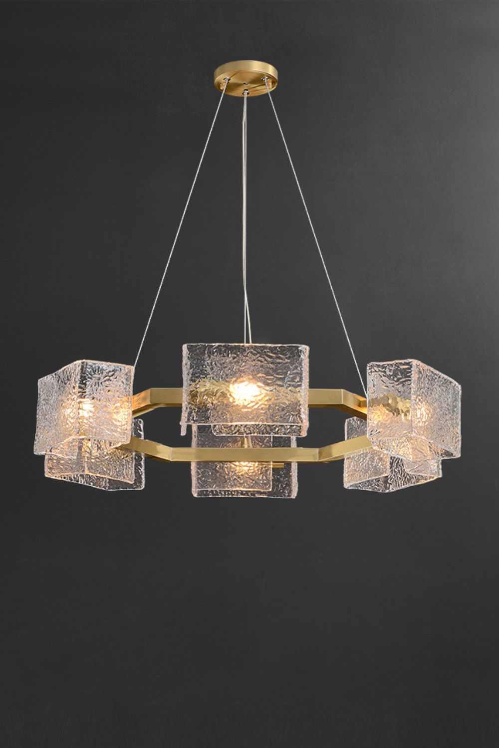 Water ripple glass chandelier - everlamps