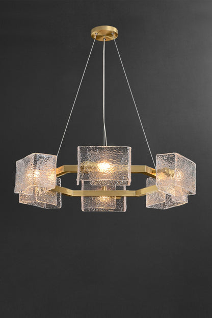 Water ripple glass chandelier - everlamps