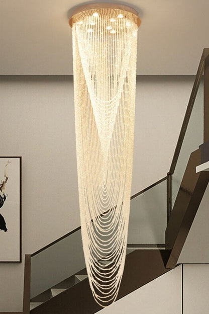 Waterfall Beaded Curtain Crystal Chandelier - everlamps
