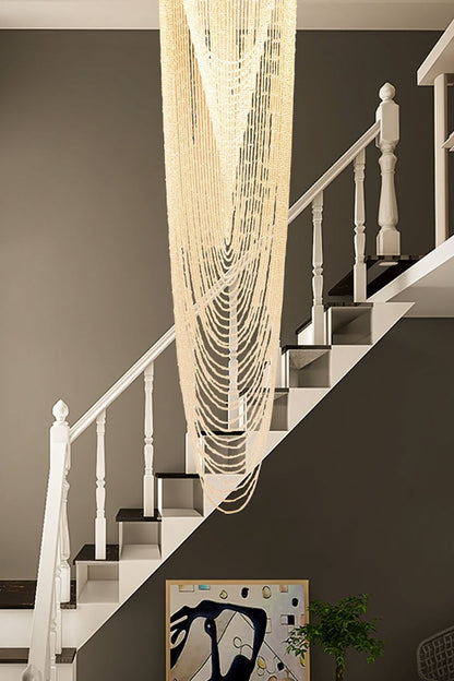 Waterfall Beaded Curtain Crystal Chandelier - everlamps