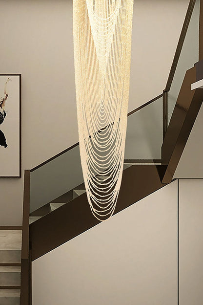 Waterfall Beaded Curtain Crystal Chandelier - everlamps