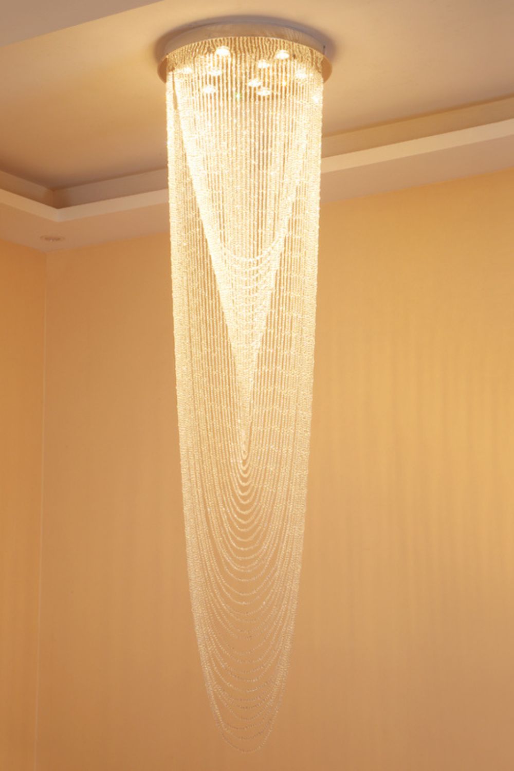 Waterfall Beaded Curtain Crystal Chandelier - everlamps