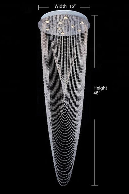 Waterfall Beaded Curtain Crystal Chandelier - everlamps