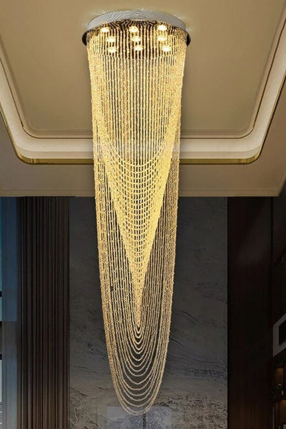Waterfall Beaded Curtain Crystal Chandelier - everlamps