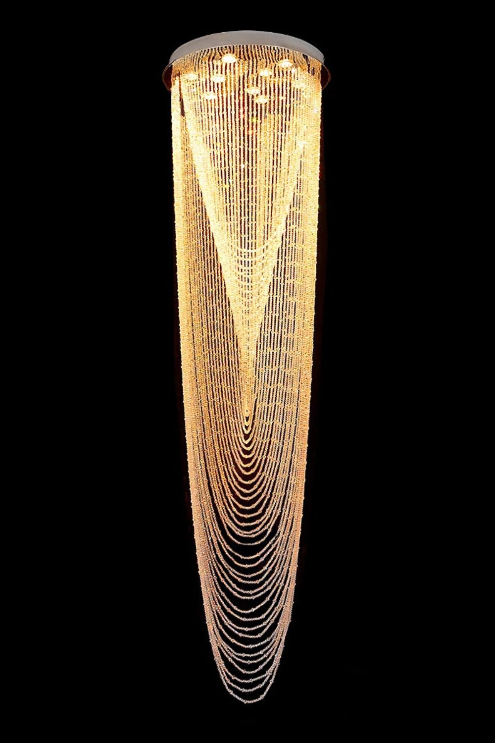 Waterfall Beaded Curtain Crystal Chandelier - everlamps