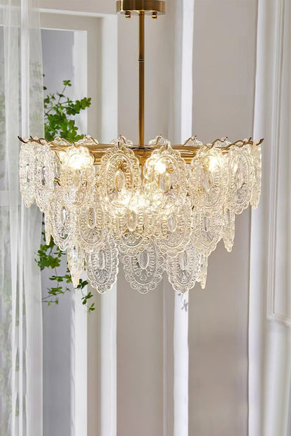 Wave Glass Chandelier - everlamps