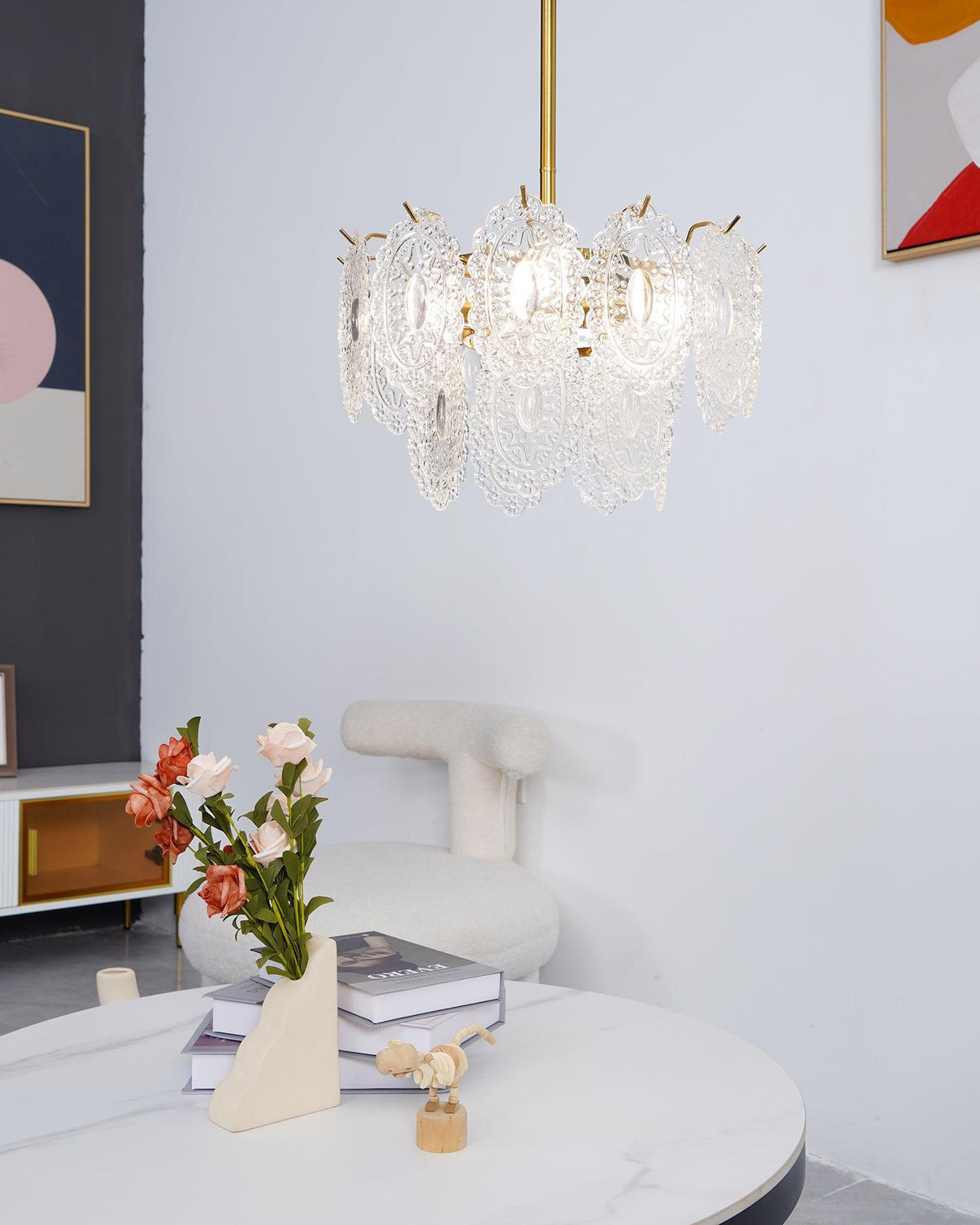 Wave Glass Chandelier - everlamps