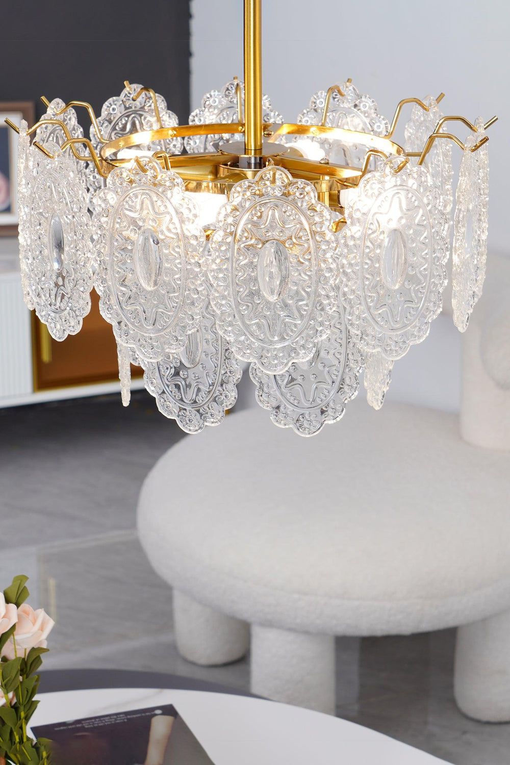 Wave Glass Chandelier - everlamps