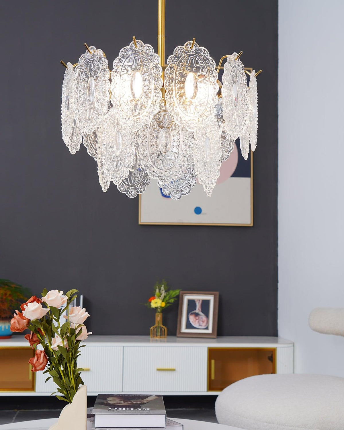 Wave Glass Chandelier - everlamps