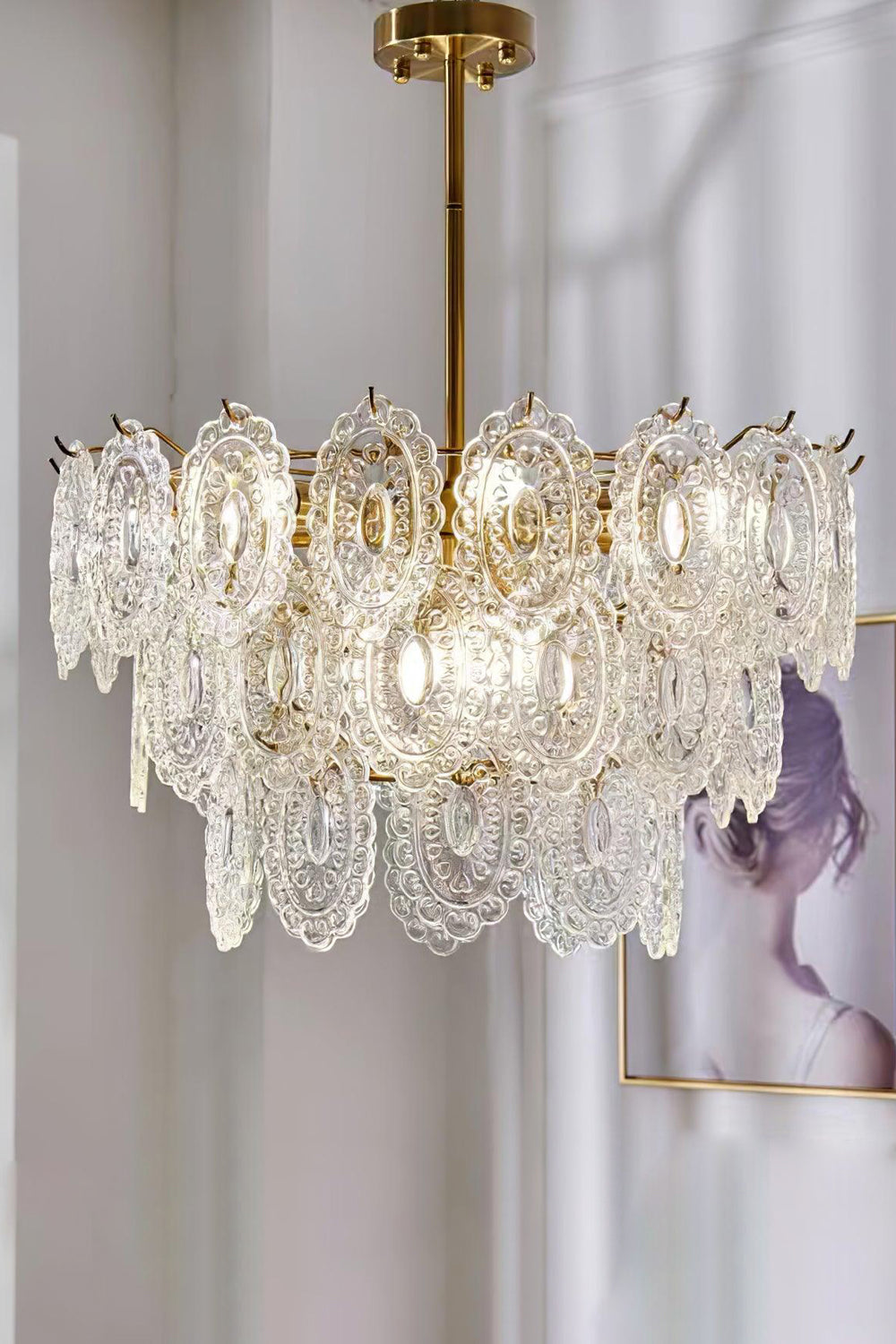 Wave Glass Chandelier - everlamps