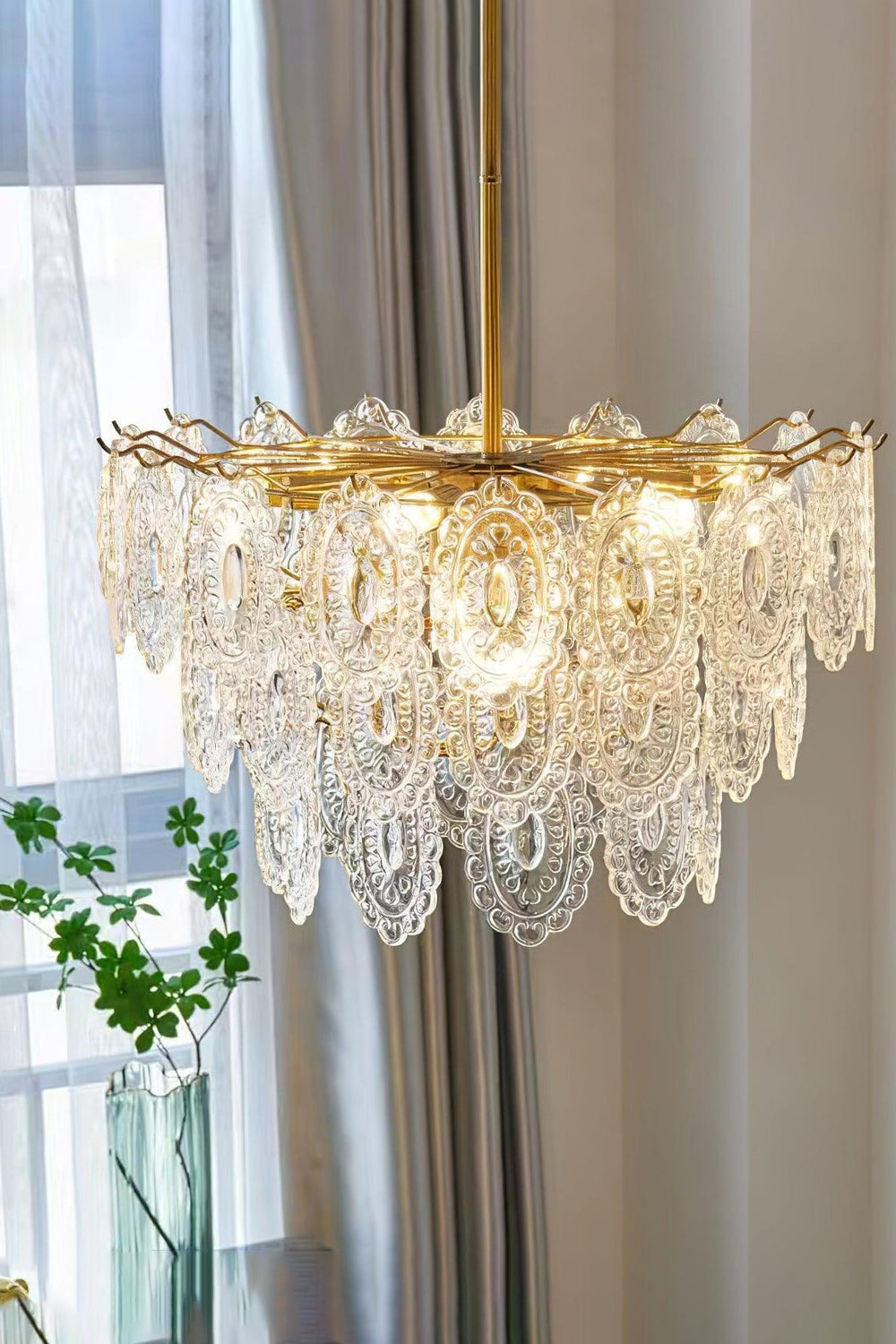 Wave Glass Chandelier - everlamps