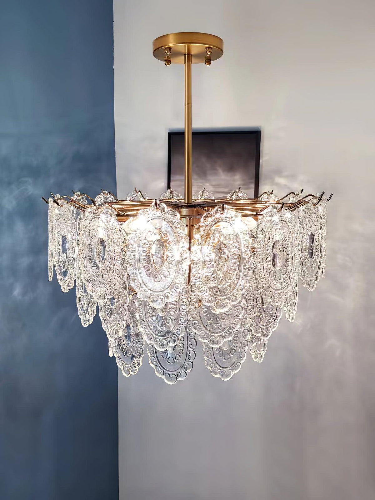 Wave Glass Chandelier - everlamps