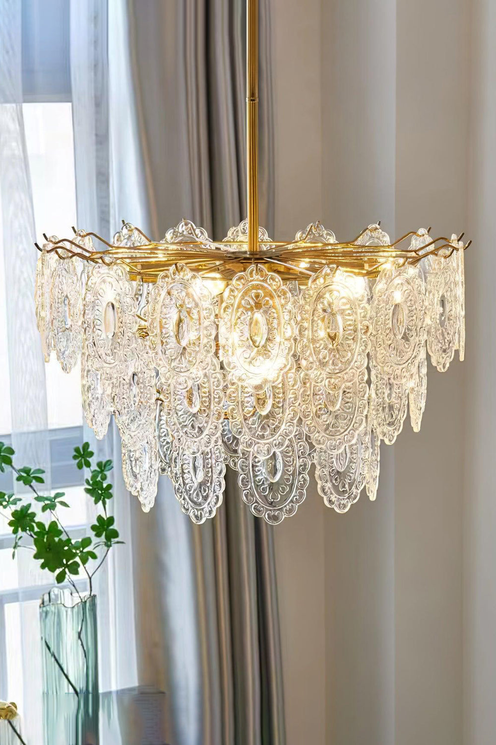 Wave Glass Chandelier - everlamps