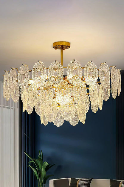 Wave Glass Chandelier - everlamps